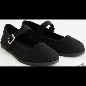 Torrid Flat Mary Jane Shoe-Black Canvas WW